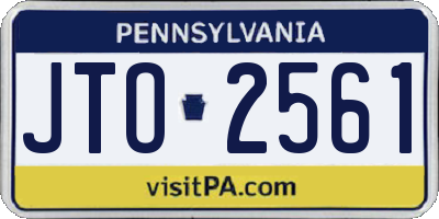PA license plate JTO2561