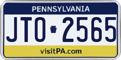PA license plate JTO2565