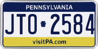 PA license plate JTO2584