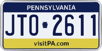 PA license plate JTO2611
