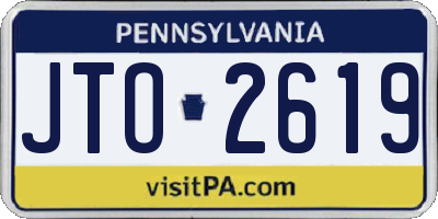 PA license plate JTO2619