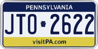 PA license plate JTO2622