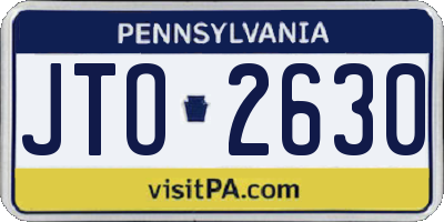 PA license plate JTO2630
