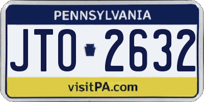 PA license plate JTO2632