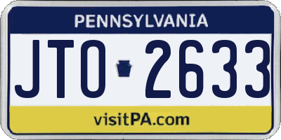 PA license plate JTO2633