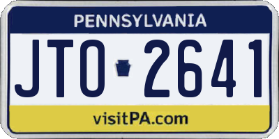 PA license plate JTO2641