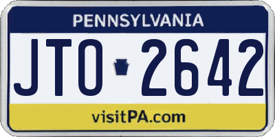 PA license plate JTO2642