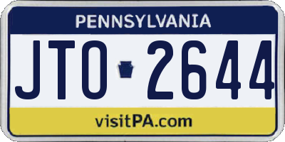 PA license plate JTO2644