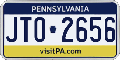 PA license plate JTO2656