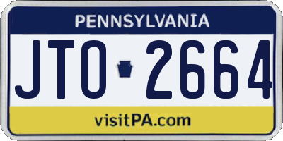 PA license plate JTO2664