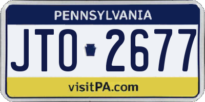 PA license plate JTO2677
