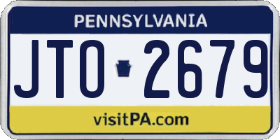 PA license plate JTO2679