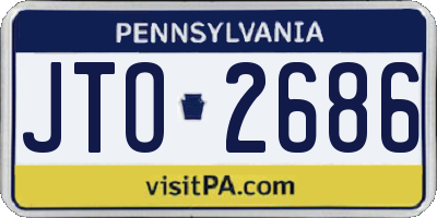 PA license plate JTO2686