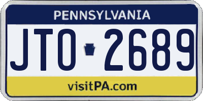 PA license plate JTO2689