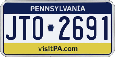 PA license plate JTO2691