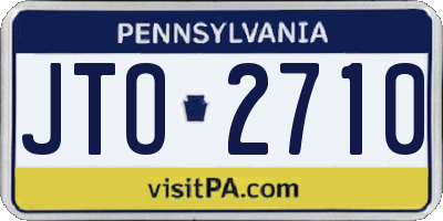 PA license plate JTO2710