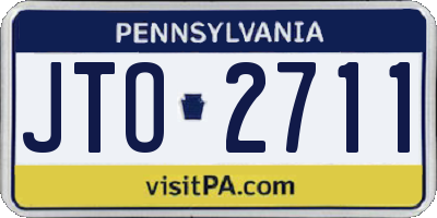 PA license plate JTO2711