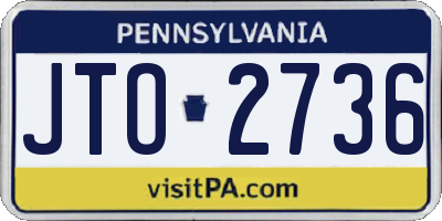 PA license plate JTO2736
