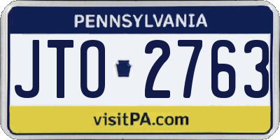 PA license plate JTO2763