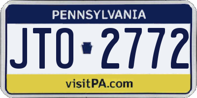 PA license plate JTO2772