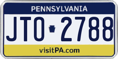 PA license plate JTO2788