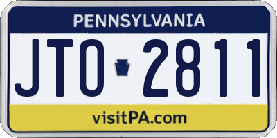 PA license plate JTO2811
