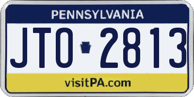 PA license plate JTO2813