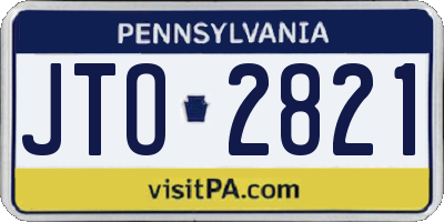 PA license plate JTO2821