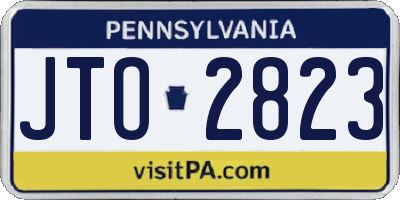 PA license plate JTO2823