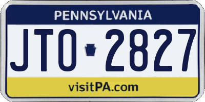 PA license plate JTO2827