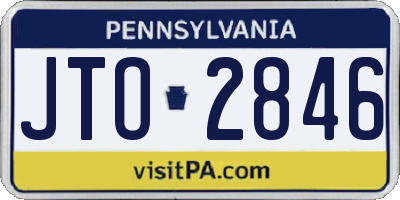 PA license plate JTO2846