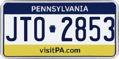 PA license plate JTO2853