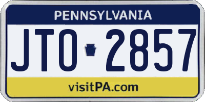 PA license plate JTO2857