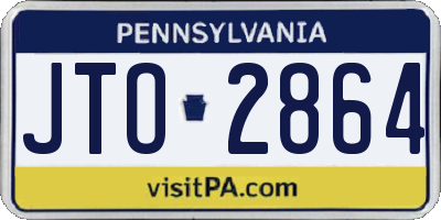 PA license plate JTO2864