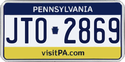 PA license plate JTO2869