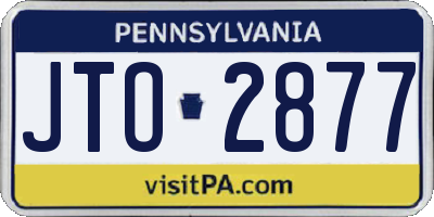 PA license plate JTO2877