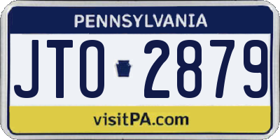 PA license plate JTO2879