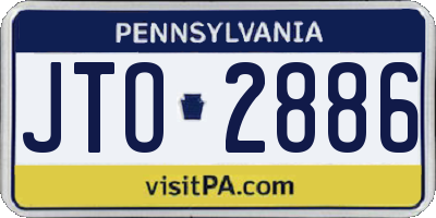 PA license plate JTO2886