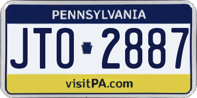 PA license plate JTO2887