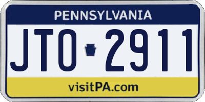 PA license plate JTO2911
