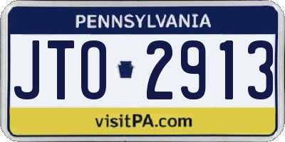 PA license plate JTO2913
