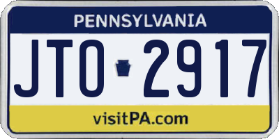 PA license plate JTO2917