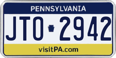 PA license plate JTO2942
