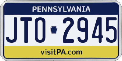 PA license plate JTO2945