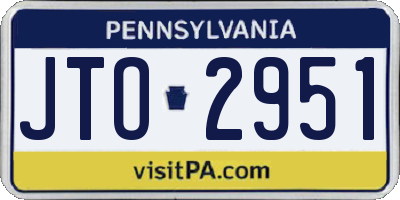 PA license plate JTO2951