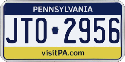 PA license plate JTO2956