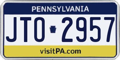 PA license plate JTO2957