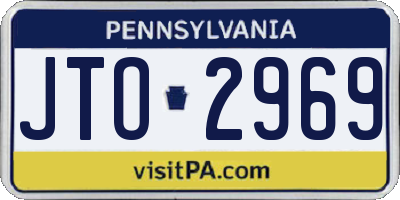 PA license plate JTO2969