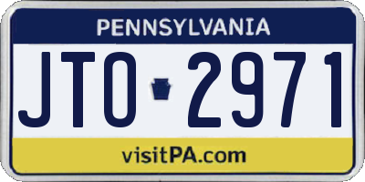 PA license plate JTO2971