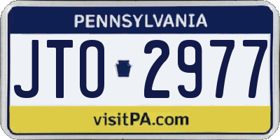 PA license plate JTO2977